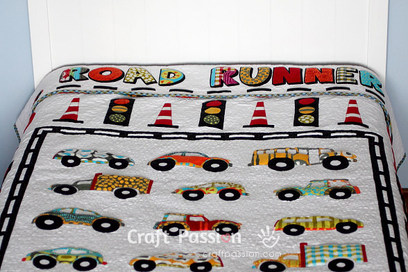 road runner quilt for boy