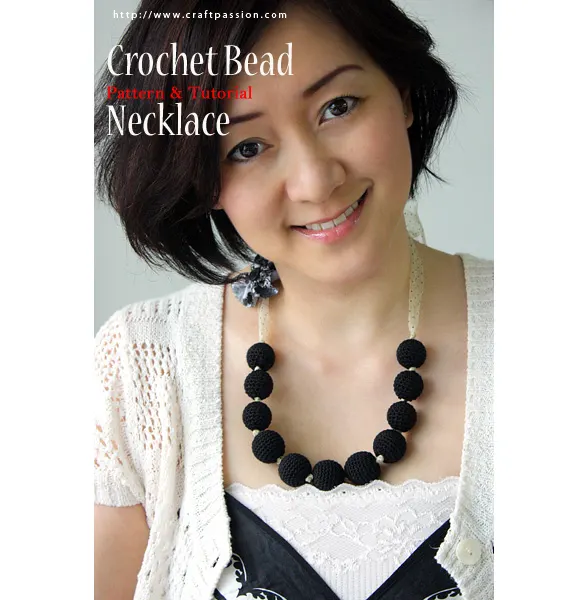 crochet beads necklace