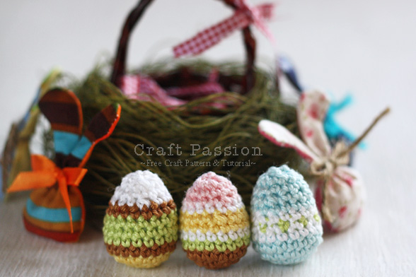 The Trio Mini Easter Eggs amigurumi ester egg