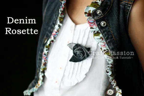 denim rosette