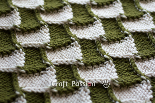 Entrelac (weave) knitting pattern Entrelac (weave) knitting pattern