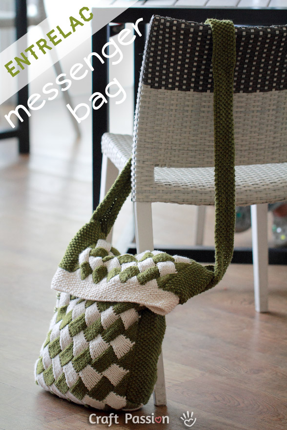 entrelac knitting bag pattern