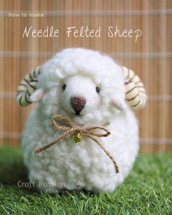 needle felted sheep