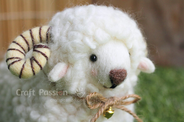 needle felted sheep