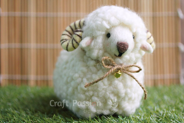 needle felted sheep