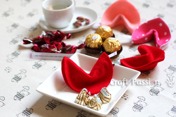 heart shaped fortune cookie