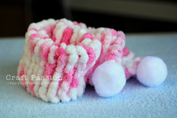 pom-pom scarf knitting pattern