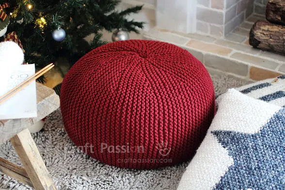 pouf knitting pattern