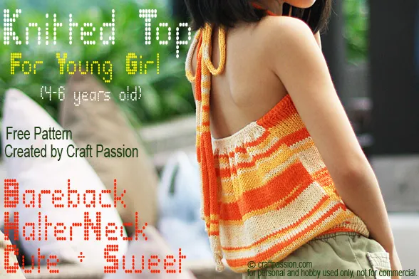 knit bareback halter top pattern