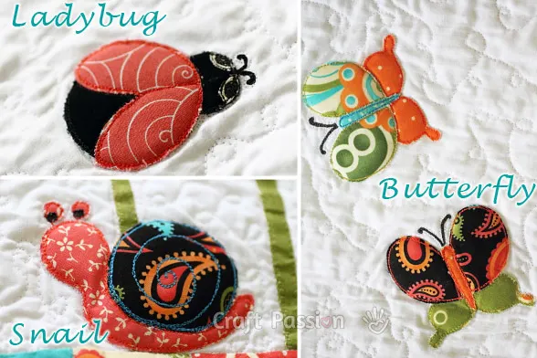 Bugs applique patterns