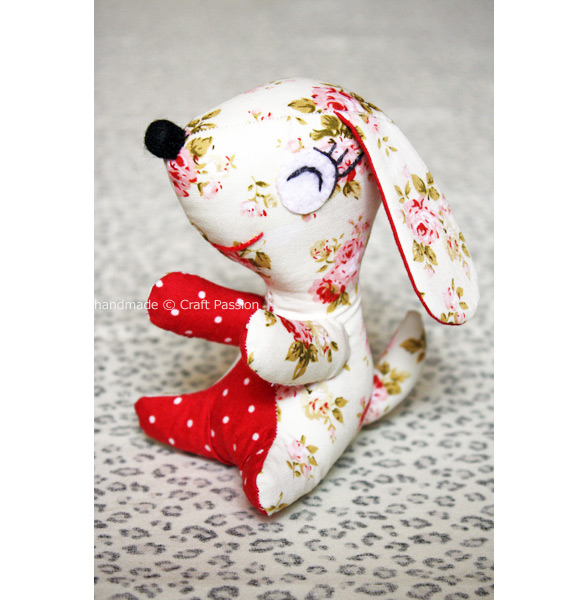 pink dog puppy plush toy