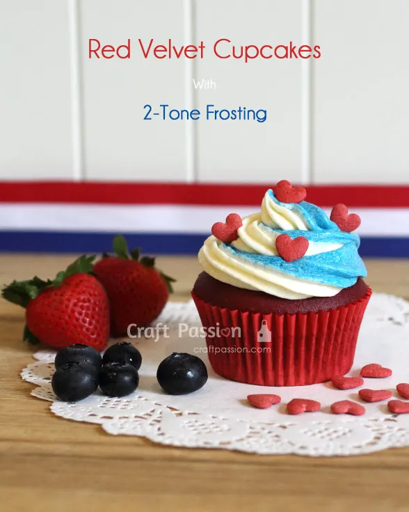 red velvet double tone frosting
