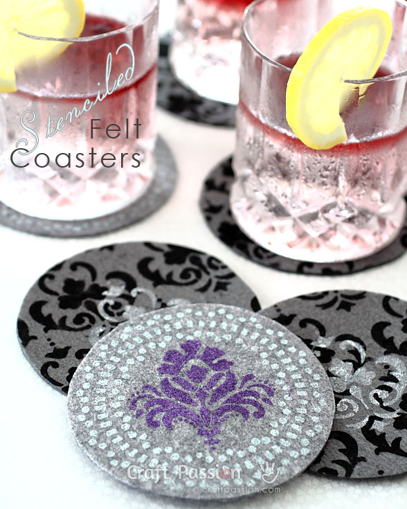 felt diy coasters