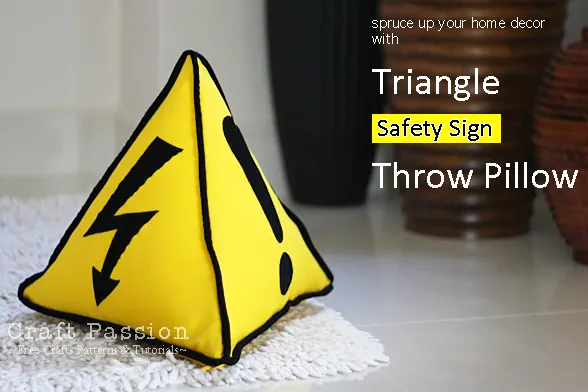 safety triangle pillow