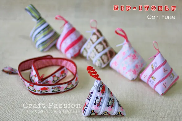 zip itself coin purse