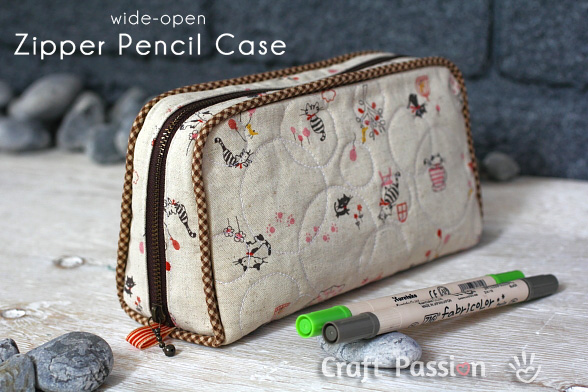 sew zipper pencil case