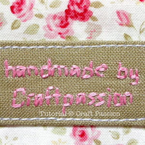 embroidery label pocket