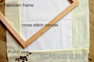 Kasut Manek Tutorial - Part 1: Preparing The Canvas Frame