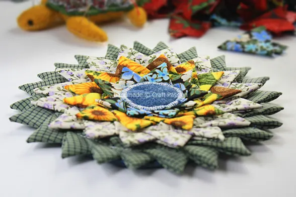 sew sunburst coaster