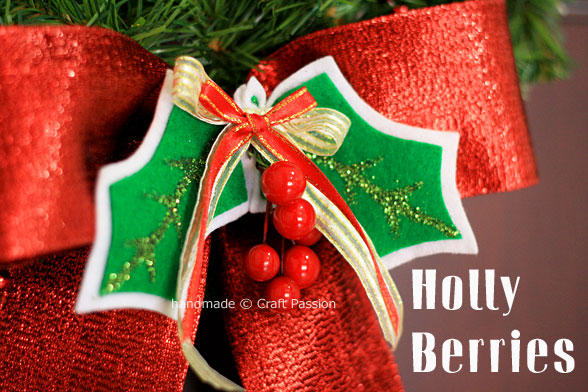 DIY Christmas Holly Berries