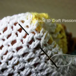 Stitching elastic thread to the back band