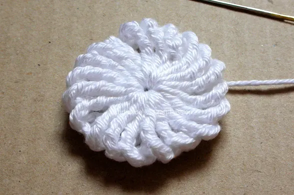 crochet yo-yo puff pattern