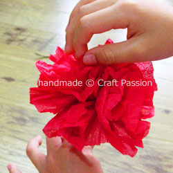 tissue carnation WIP13 tissue paper flowers