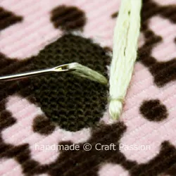 Embroidery Couching On Flower