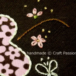 Embroidery Couching On Flower