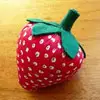 Strawberry Pincushion by Embroideroo