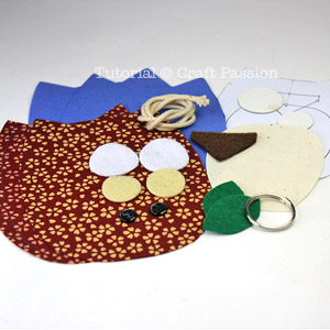 Sewing Owl Key Chain Holder