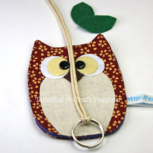 Sewing Owl Key Chain Holder