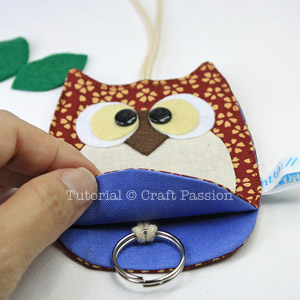 Sewing Owl Key Chain Holder