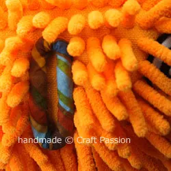 Sewing Puffer Fish From Microfiber Chenille Mitten