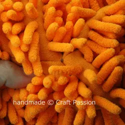 Sewing Puffer Fish From Microfiber Chenille Mitten