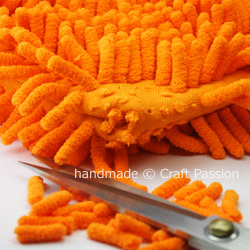 Eye Socket Sewing Puffer Fish From Microfiber Chenille Mitten