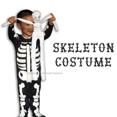 DIY Halloween Skeleton Costume