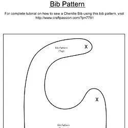 Sew Chenille Bib with free pattern and tutorial