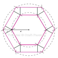 flattenable hexagon basket drawing