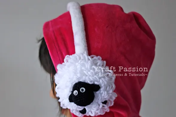 sheep crochet earmuff pattern