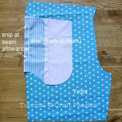 sew short with pocket