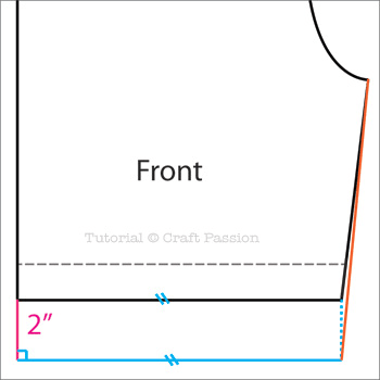 altering sewing pattern for shots length