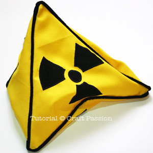 Before the pillow insert Safety Sign Triangle Pillow Cover