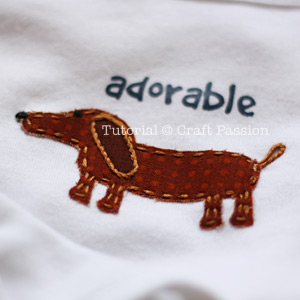 Onesie Applique Puppy
