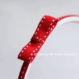 Attach ribbon bow on headband