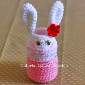 vitagen bottle bunny pencil holder