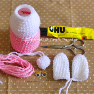 amigurumi bunny parts and materials