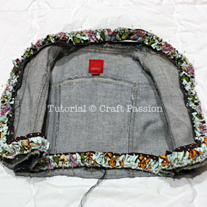 sew ruffles denim vest
