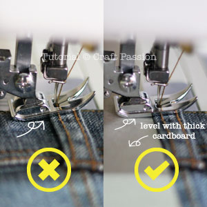 sew denim with different thickness