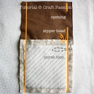 sew purse sides with opening
